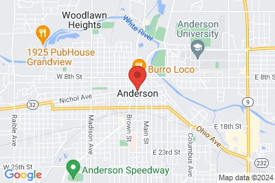 Map of Anderson University