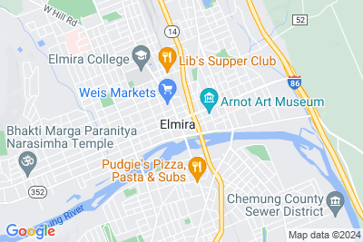 Map of Elmira College