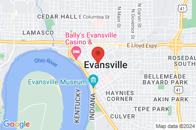 Map of University of Evansville