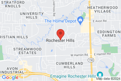 Map of Rochester University